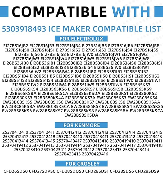 5303918493 Refrigerator Ice Maker Compatible with Frigidaire Electrolux Kenmore Crosley Replaces 241798219 1794546 AP4587866 PS3409466 EAP3409466 - Image 7