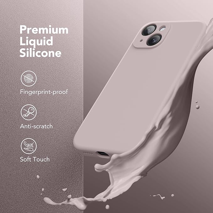 Magnetic for iPhone 14 Case, Compatible with MagSafe, [Full Camera Protection][Screen Protector] Silicone Shockproof Protective Phone Case for iPhone 14 6.1 inch, Hazel - Image 3