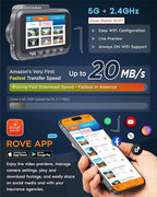 ROVE R2-4K DUAL Dash Cam Front and Rear, STARVIS 2 Sensor, FREE 128GB Card Included, 5G WiFi - up to 20MB/s Fastest Download Speed with App, 4K 2160P/FHD Dash Camera for Cars, 3" IPS, 24H Parking Mode - Image 5