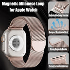 Magnetic Mesh Milanese Loop Compatible with Apple Watch Band 49mm 46mm 45mm 44mm 42mm 41mm 40mm 38mm Men Women, Stainless Steel Metal Strap for iWatch Ultra 3/2/1 Series 11 10 9 8 7 6 5 4 SE - Image 2