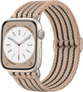 Braided Stretchy Band Compatible with Apple Watch Bands 38mm 40mm 41mm 42mm 44mm 45mm 46mm 49mm for Women Men, Adjustable Nylon Solo Loop Elastic Straps for iWatch Series 10 9 8 7 6 5 4 3 2 1 SE Ultra by Unknown