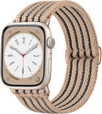 Braided Stretchy Band Compatible with Apple Watch Bands 38mm 40mm 41mm 42mm 44mm 45mm 46mm 49mm for Women Men, Adjustable Nylon Solo Loop Elastic Straps for iWatch Series 10 9 8 7 6 5 4 3 2 1 SE Ultra by Unknown