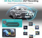 12'' 4K Rear View Mirror Camera,4K+2.5k Front and Rear Mirror Dash Cam,ADAS BSD LCA Smart Rearview Mirror for Cars,App WiFi,Night Vision, Parking Monitor, 64GB Card & GPS Digital View Mirror Dashcam - Image 9
