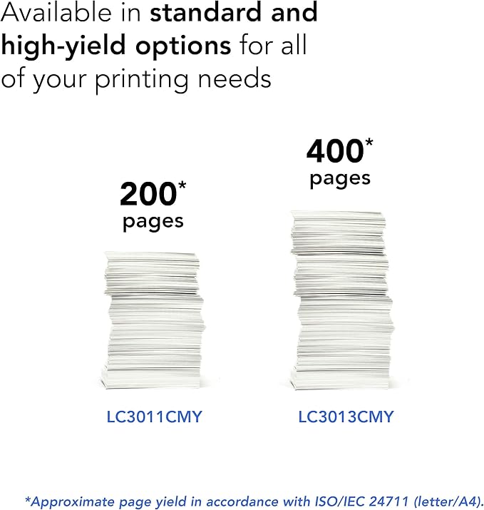 Brother Printer LC3011C Single Pack Standard Cartridge Yield Up to 200 Pages LC3011 Ink Cyan - Image 5