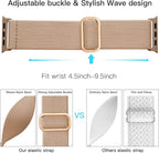 Lerobo Braided Band Compatible with Apple Watch Series 11 10 9 8 7 46mm 45mm 41mm Ultra SE 3 2 1 49mm Series 6 5 4 3 44mm 40mm 38mm 42mm Men iWatch Bands Women Stretchy Nylon Solo Loop Sport Strap - Image 3
