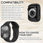 JR.DM 44mm Soft Flexible TPU Case Compatible for Apple Watch Series 6/5/4/SE Touchable Screen Lightweight Anti-Scratch All-Around Protector Thin Guard Shockproof Cover Shiny Bumper for iWatch, Black - Image 7
