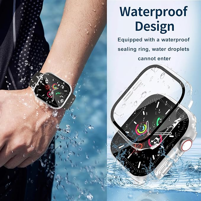 Waterproof Case for Apple Watch Series 10 Series 11 42mm Built-in Tempered Glass Screen Protector,[Slim Guard PC Bumper] [Touch Sensitive] Full Protective Face Cover Compatible iWatch Accessories - Image 4