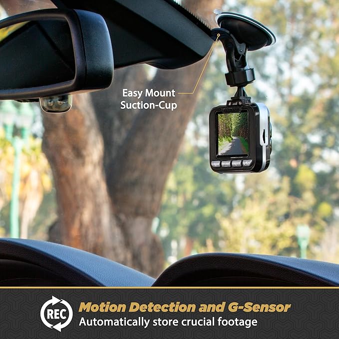 Scosche DDVRS0916G-SP 1080P Full HD Dash Cam with 2.2" Screen - Dash Camera DVR for Cars - Front View Dashcam Recorder with Enhanced Night Vision - 24/7 Parking Mode Car Security Video Surveillance - Image 5