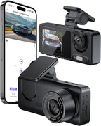 Dash Cam for Car, Front Dual Channel Dash Cam WiFi, Dash Camera for Cars 2.0" IPS Screen, App Control, G-Sensor, Loop Recording, 170° Wide Angle, Night Vision, Parking Mode by Unknown