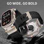 FOAMUNOC Rugged Band Compatible with Apple Watch Ultra 3/2/1 Band 49mm/46mm/45mm/44mm/42mm, Metal Connector with Strap for iWatch Ultra Series 11/10/9/8/7/6/SE3/SE2/SE/5/4/3/2/1, Black/Titanium - Image 4