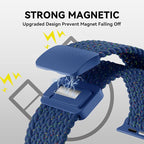 Braided Stretchy Band Compatible with Apple Watch Band 38mm 40mm 41mm 42mm 44mm 45mm 46mm 49mm Women Men, Adjustable Nylon Elastic Magnetic Clasp Strap for iWatch Series 10 9 8 7 6 5 4 3 2 1 SE Ultra - Image 2