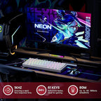 HK GAMING GK61 SE 60% | Mechanical Gaming Keyboard | 61 Keys Multi Color RGB LED Backlit for PC/Mac Gamer | US Layout (White, Mechanical Speed Silver) - Image 2