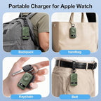 Portable Charger for Apple Watch, 2500mAh & Digital Display – Magnetic Fast Charging iWatch Charger for Travel – for Apple Watch Series 1-11/SE1-3/Ultra 1-3 (Dark Green, 2.5, Watts) - Image 8