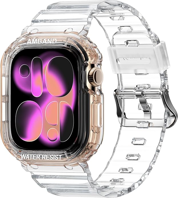 amBand E1 Sport Case Band for Apple Watch Ultra 3/2/1 & SE 3/2/1 & Series 11 10 9 8 7 6 5 4 3 49mm 46mm 45mm 44mm 42mm 41mm 40mm 38mm, Shockproof & Scratch Resistant Rugged Bumper for Men Women by amBand