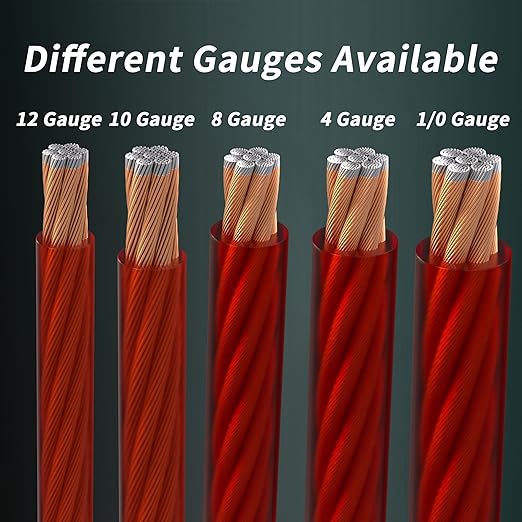 10 Gauge Wire 25FT Black Copper Clad Aluminum CCA Battery Cable, Primary Power/Ground Cable for Car Audio Speaker, RV Trailer, Amp, Inverter RV Truck, Marine, Solar Equipment, Translucent Jacket - Image 7