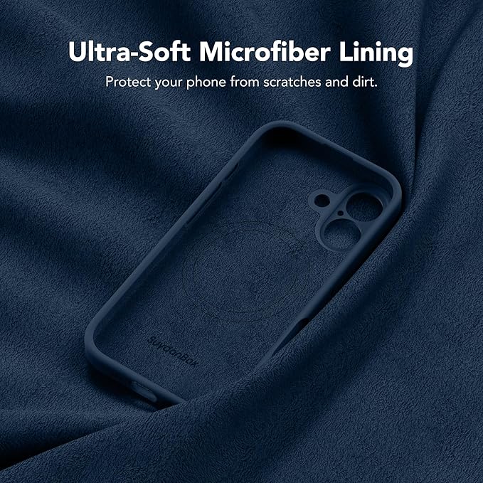 Magnetic for iPhone 16 Case, Compatible with MagSafe, [Screen Protector + Full Camera Protection], Silicone Shockproof Anti-Scratch Protective Phone Case for iPhone 16 6.1", Cobalt Blue - Image 5