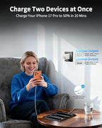 iPhone 17 16 15 Pro Max Charger Fast Charging, 2-Pack 40W Dual Port USB C Fast Wall Charger Block with 6FT Type C Cable Cord for iPhone 17/17 Pro/17 Pro Max/Air/17e/16/16 Pro Max/15/15 Plus, iPad Pro - Image 3