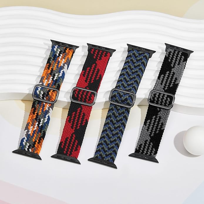Braided Stretchy Solo Loop Compatible for Apple Watch Band 38mm 40mm 41mm 42mm 44mm 45mm 46mm 49mm for Women Men, Nylon Elastic Straps Wristbands for iWatch Series 11/10 9 8 7 6 5 4 3 SE/Ultra 3 2 1 - Image 6