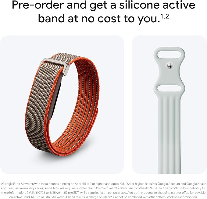 Google Fitbit Air - Special Edition Stephen Curry - Rye with Large Fog Active Band Bundle - Image 2