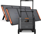 Jackery HomePower 3000 Portable Power Station and Hand Truck with 2X 200W Solar Panels, 3600W (Surge 7200W) Output, 3072Wh LFP Battery Solar Generator for Home Backup, Power Outage, RV, Emergencies by JackeryInc