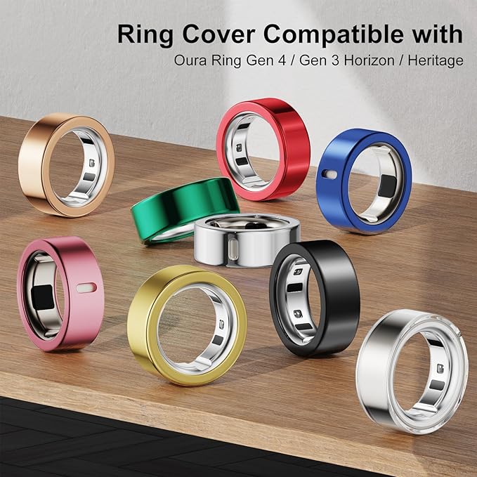 5 Pack Ring Cover Compatible with Oura Ring Gen 4/Oura Ring Gen 3 Horizon/Heritage, Abrasion-Resistant TPU Case for Oura Ring Protector Accessories for Oura Size 13 - Image 3