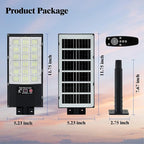 Solar Street Lights Outdoor, Waterproof Motion Sensor Solar Lights with Remote Control, 6500K Dusk to Dawn Parking Lot Flood Light for Outside Garage Yard, 8 Pack - Image 7