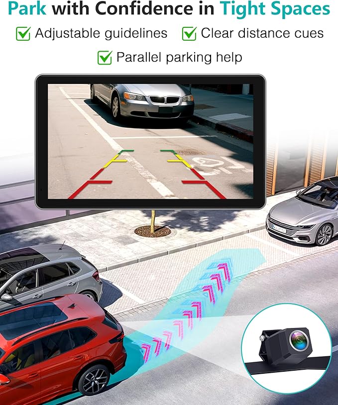 Thybro Portable Apple Carplay with Backup Camera: Plug-Play 15-Mins DIY Installation Carplay Screen - Compatible with 99% of Older Cars Upgraded - Wireless Seamless Connection for Apple/Android Auto - Image 4