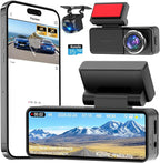 4K Dash Cam Front and Rear, 4K+2K Dash Camera for Cars with 5GHz WiFi & APP Control 64GB Included, 3.2" IPS Screen Dual Dashcam 24H Parking Monitor G-Sensor Night Vision Loop Recording by Kussla
