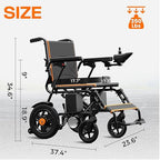 Electric Wheelchair, Foldable Wheelchair for Adults, 500W Motorized Wheelchair with 15+ Long Travel Range, All Terrain Portable Electric Wheelchair for Seniors Support 350LB - Image 7