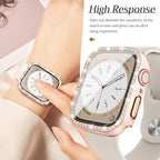 Goton 2-Pack Bling Case for Apple Watch Screen Protector 44mm SE 3/2/1, Series 6 5 4, Women Diamond Rhinestone Bumper Face Cover for iWatch Accessories 44 mm - Image 6