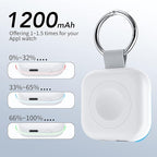 HUOTO Portable Watch Charger for Apple Watch Series 9,Portable Magnetic iWatch Charger 1200mAh Power Bank Mini Purse Items Fast keychain Charging for Apple Watch Series 11/10/ 9/8/7/6/SE/5/4/3/2/UItra - Image 2