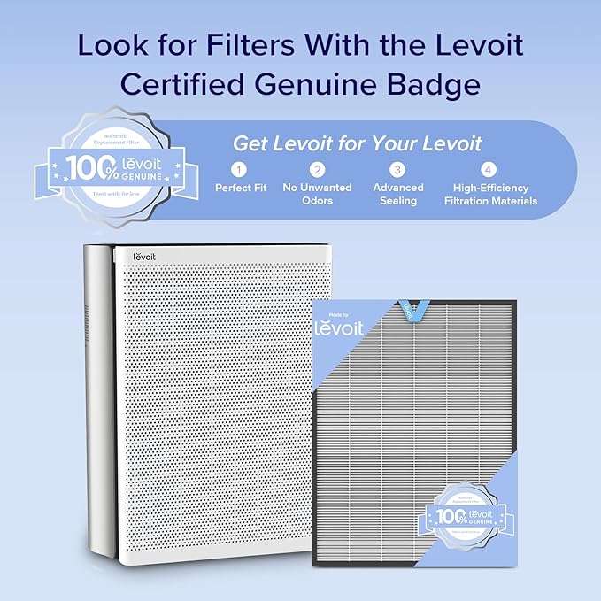 LEVOIT Air Purifiers for Home Large Room with 3-Channel Air Quality Monitor, Washable Pre-Filter, AHAM VERIFIDE, HEPA Sleep Mode for Pet, Allergy, Smoke, Dust, Alexa Control, 2655 Ft², EverestAir-P - Image 8