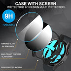 Suoman 4+4 Pack for Samsung Galaxy Watch 6 44mm Case,Privacy and HD Screen Protector Combination,All-Round PC Matte Protective Cover Bumper -Black - Image 3