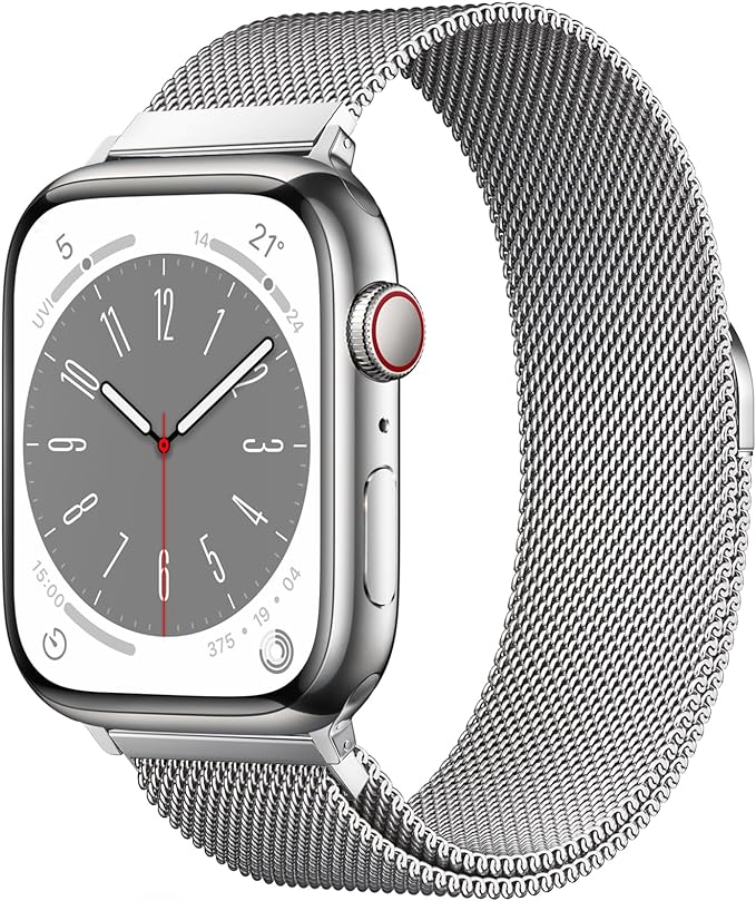 Original Stainless Steel Milanese Loop Compatible with Apple Watch Band 38mm 40mm 41mm 42mm 44mm 45mm 46mm 49mm, Magnetic Clasp Band for iWatch Series 11 10 9 8 7 6 5 4, SE 3 2 1 Ultra3 2, Women & Men by BRG