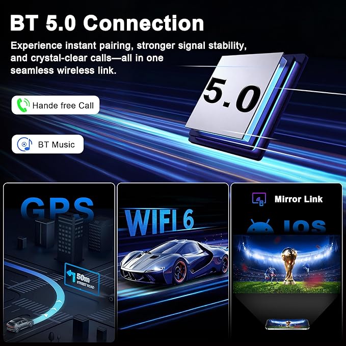 8Core 4G+64G Car Radio for Ford F150 2009-2014: Upgrade Android 15 9" Touchscreen Stereo Head Unit CarPlay Android Auto, BT, WiFi 6, GPS, FM, RDS, 36EQ, SWC, 1080P Backup Camera (Fit Manual AC) - Image 5
