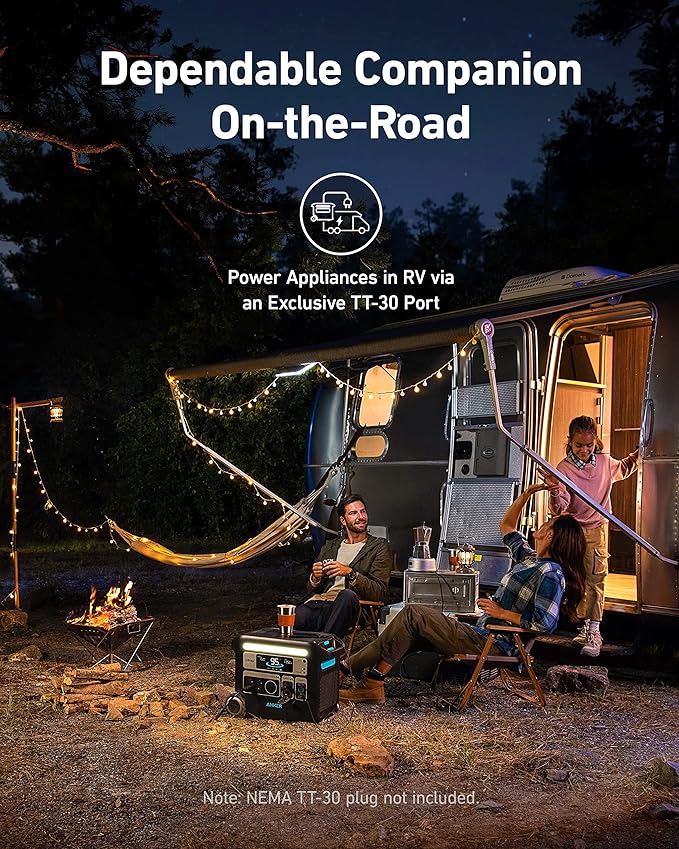 Anker SOLIX F2000 Portable Power Station, PowerHouse 767, 2048Wh GaNPrime Solar Generator with 200W Solar Panel, LiFePO4 Batteries, 4 AC Outlets Up to 2400W for Home, Power Outage, Outdoor Camping - Image 3