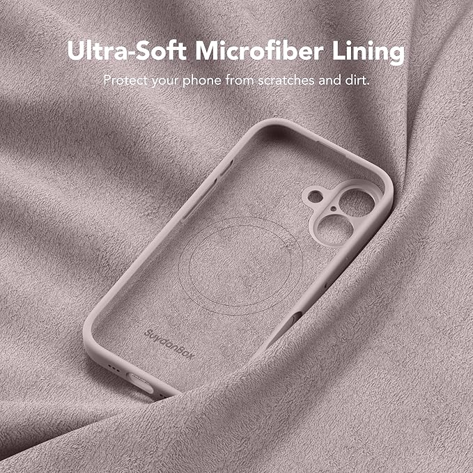 Magnetic for iPhone 17 Case, Compatible with MagSafe, [Full Camera Protection][Screen Protector] Silicone Shockproof Protective Phone Case for iPhone 17 6.3", Hazel - Image 5