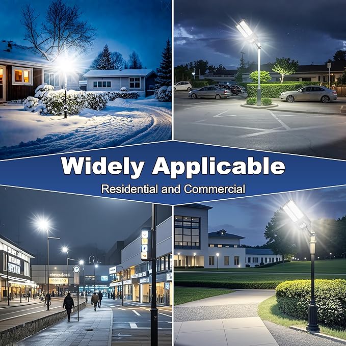 2025 New Solar Street Light, Solar Street Lights Outdoor Waterproof Dusk to Dawn 7000K LED Security Flood Light with Motion Sensor and Remote Control for Pathway, Entryway & Yard - Image 6