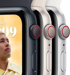 Apple Watch SE (2nd Gen) (GPS, 40mm) - Starlight Aluminum Case with Starlight Sport Band, M/L (Renewed) - Image 3