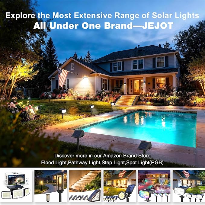 Solar Spotlights, Super Bright LED, 2 CCT Warm & Cool Light, Solarspot Lights for Outside Landscape Auto On/Off -2 Pack - Image 9