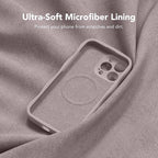Magnetic for iPhone 16 Pro Case, [Full Camera Protection][Compatible with MagSafe] Cute Wave Frame Silicone Shockproof Protective Phone Case for iPhone 16 Pro 6.3", Hazel - Image 5