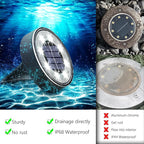 Joomer Solar Ground Lights, 12 Pack 8 LED Solar Lights Outdoor Waterproof IP68 Disc Light Landscape Lighting Garden Light for Patio Pathway Lawn Yard Driveway Walkway(White) - Image 4