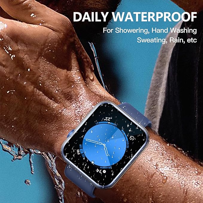 Misxi [2 Pack] Waterproof Case with Button for Apple Watch SE 3 (2025) SE 2 SE Series 6 Series 5 Series 4 40mm, PC Cover with Tempered Glass Screen Protector for iWatch, 1 Black + 1 Transparent - Image 8