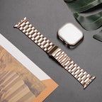iiteeology Compatible with Apple Watch Band 42mm Series 11 Series 10, Upgraded Stainless Steel Band with iWatch Screen Protector Case for Men Women Rose Gold/Rose Gold - Image 7