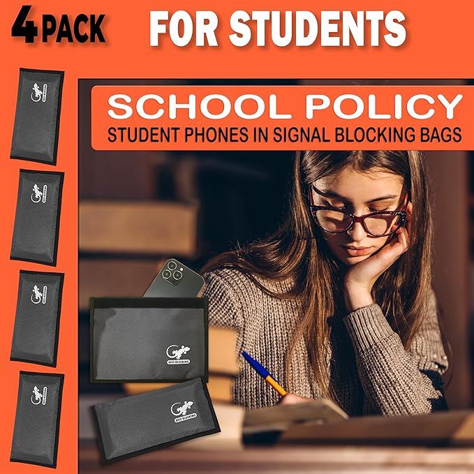 4 Faraday Bag Anti-Tracking GPS RFID Car Key Signal Blocker Wallet Shielding Pouch Protective Case for Cell Phone Car Key FOB, Data Privacy, Electronic Device Security (4 PACK - GRAY) - Image 6