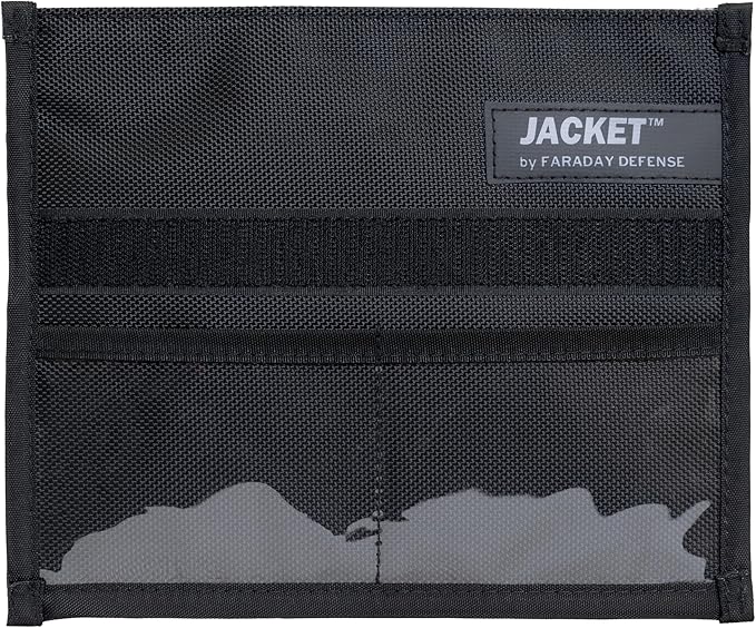 Faraday Defense Bag Jacket for Phones, Tablets, & Laptops | Device Shielding - Law Enforcement & Military, Data Security, Privacy, Anti-Tracking Anti-Hacking (Cell Phone 2 Pack) Black - Image 3