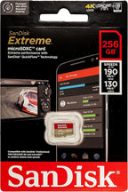 SanDisk Extreme 256GB MicroSD Memory Card (5 Pack) Works with DJI Drone Series Mini 4 Pro (SDSQXAV-256G-GN6MN) V30 A2 4K UHD UHS-I Bundle with (1) Everything But Stromboli MicroSDXC Card Reader - Image 2