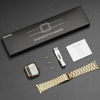 iiteeology Compatible with Apple Watch Bands 40mm Series 6 5 4 Se, Upgraded Stainless Steel Band with iWatch Screen Protector Case for Women Gold/Gold - Image 7