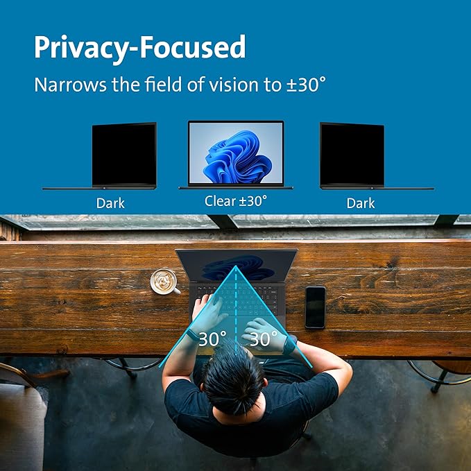 Kensington MagPro™ Magnetic Laptop Privacy Screen 14 inch, Removable 16:10 Laptop Privacy Filter, Anti-Glare, Blue Ray Reduction, Compatible with HP/Dell/Acer/Asus/Samsung/Lenovo (K55254WW) - Image 4