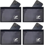 4 Faraday Bag Anti-Tracking GPS RFID Car Key Signal Blocker Wallet Shielding Pouch Protective Case for Cell Phone Car Key FOB, Data Privacy, Electronic Device Security (4 PACK - GRAY) by GeckoTravelTech